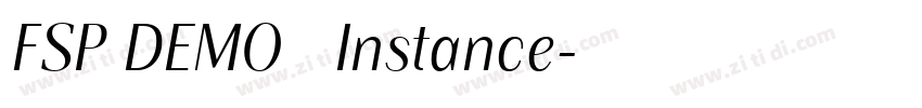 FSP DEMO   Instance字体转换